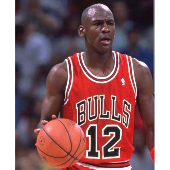 Michael Jordan (Mitchell/Ness)-(Bulls)-(Jersey)-(Red)-(Good Condition)-(XL)-$110 - Picture 8 of 9